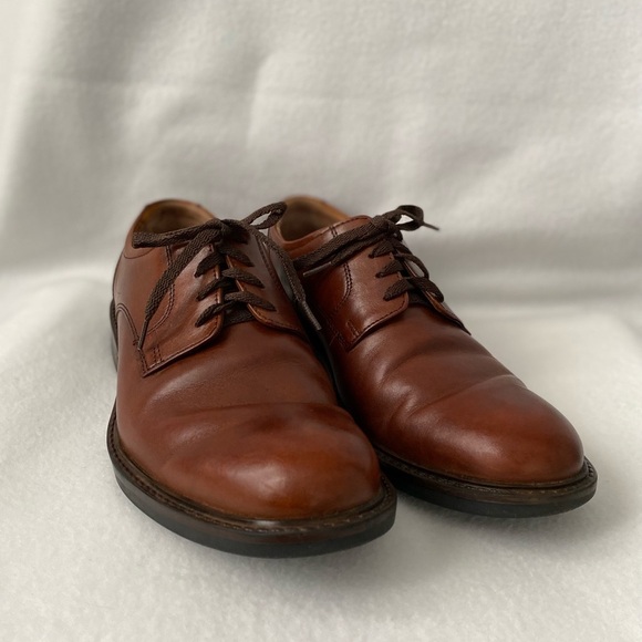 Johnston & Murphy Size 8 1/2 Mens Brown Leather Plain Toe Lace up Oxford main image 13